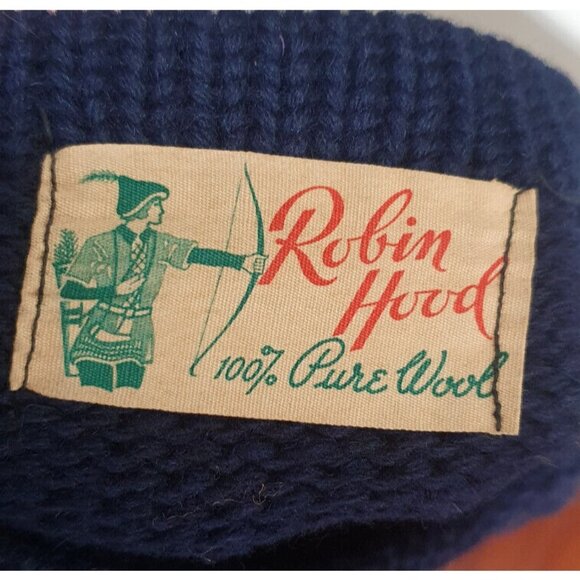 1940s Robin Hood Knit Shaker Sweater Pure Wool Size S/M - Picture 5 of 8